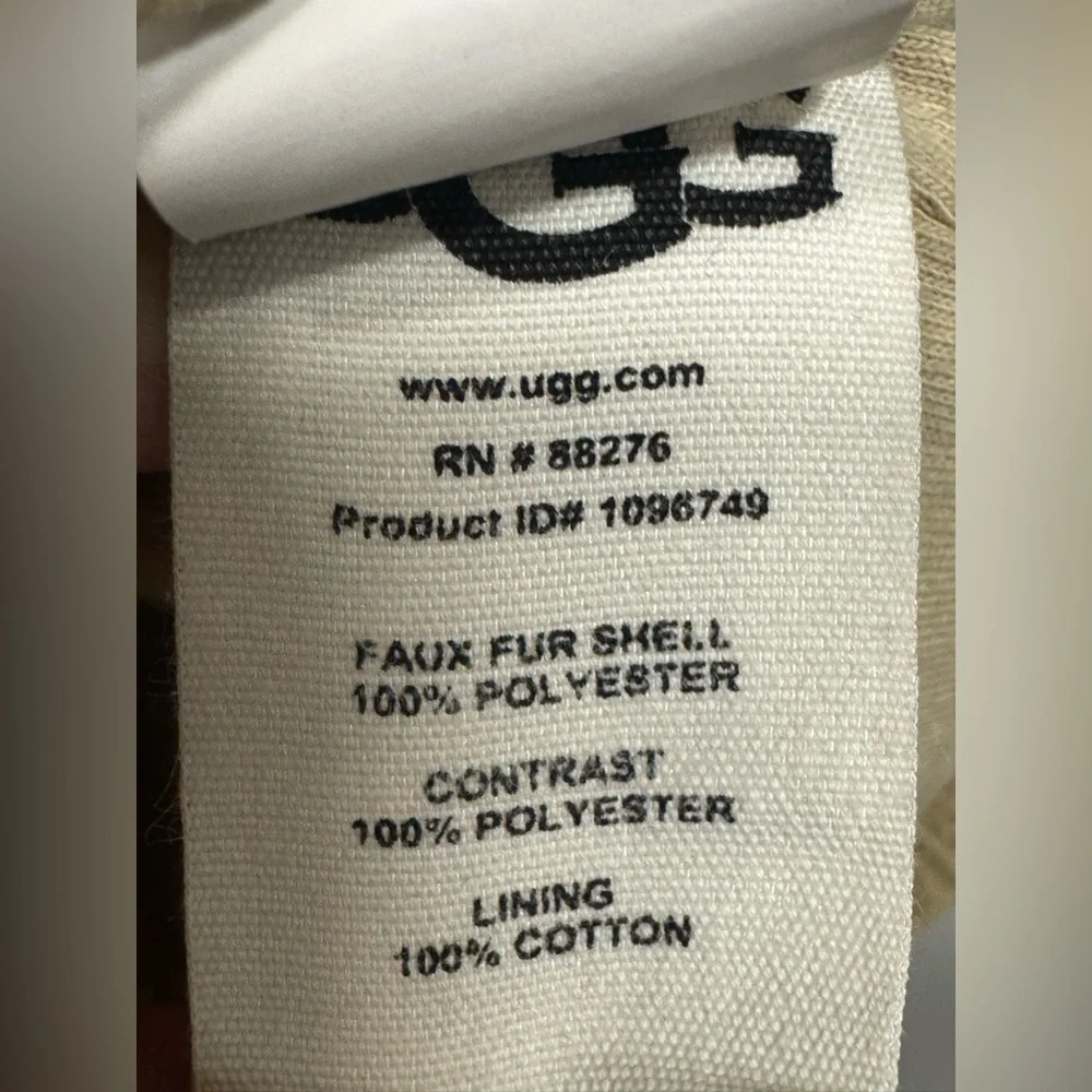 UGG Lucas Sand Sherpa Zip Up Jacket Fleece size Small